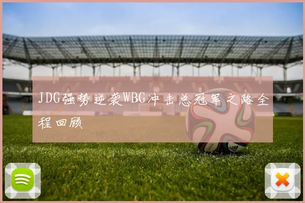 JDG强势逆袭WBG冲击总冠军之路全程回顾